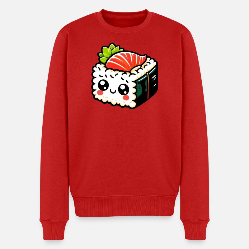 Sushi - Männer Premium Bio Pullover - Rot