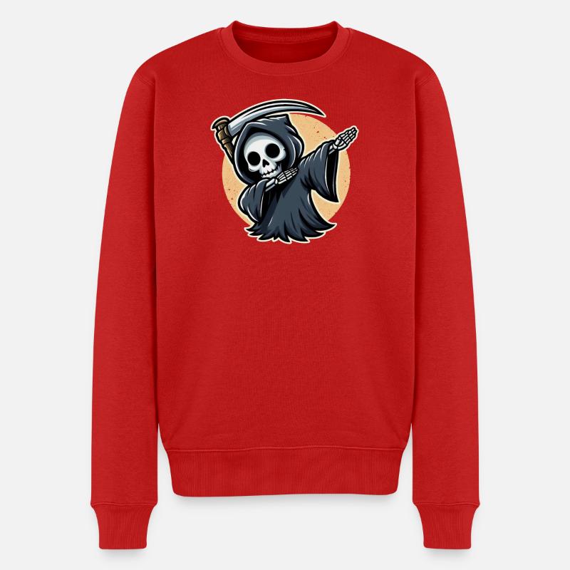 Dabbing Grim Reaper Motif effrayant - Pull Premium bio Homme - rouge
