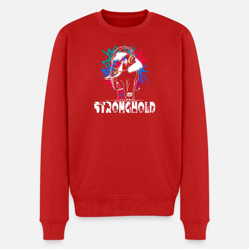 Éléphant - Pull Premium bio Homme - rouge
