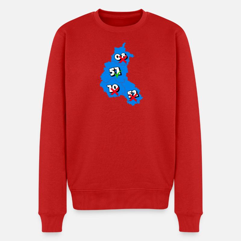 51 Marne - Männer Premium Bio Pullover - Rot