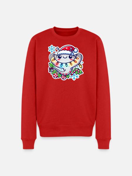 Holiday Ray of Joy - Men's Premium Organic Jumper - red