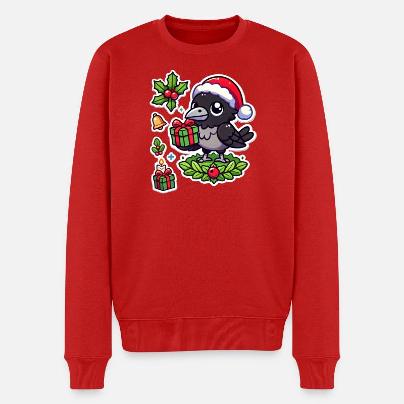Festif de corbeaux - Pull Premium bio Homme - rouge