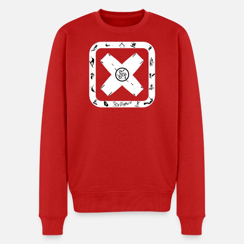 Kitesurfen - Männer Premium Bio Pullover - Rot