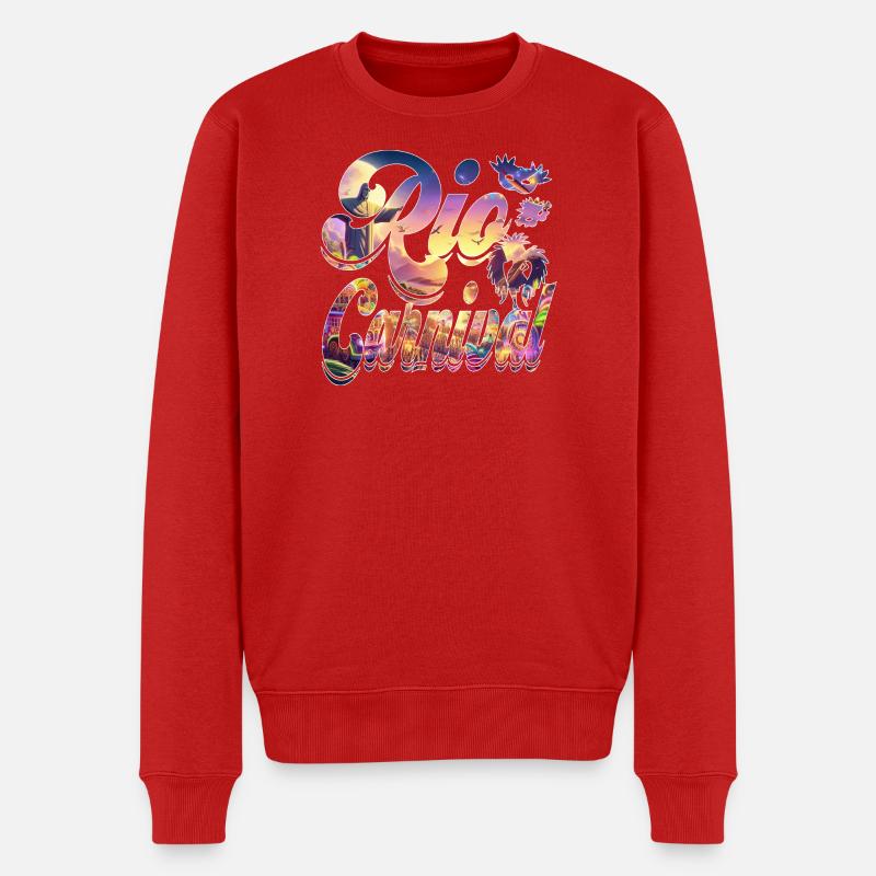 KARNEVAL IN RIO - Männer Premium Bio Pullover - Rot