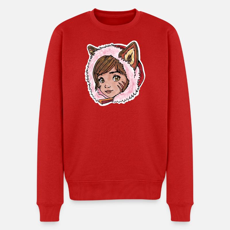 Rotkäppchen als kleiner Wolf - Männer Premium Bio Pullover - Rot