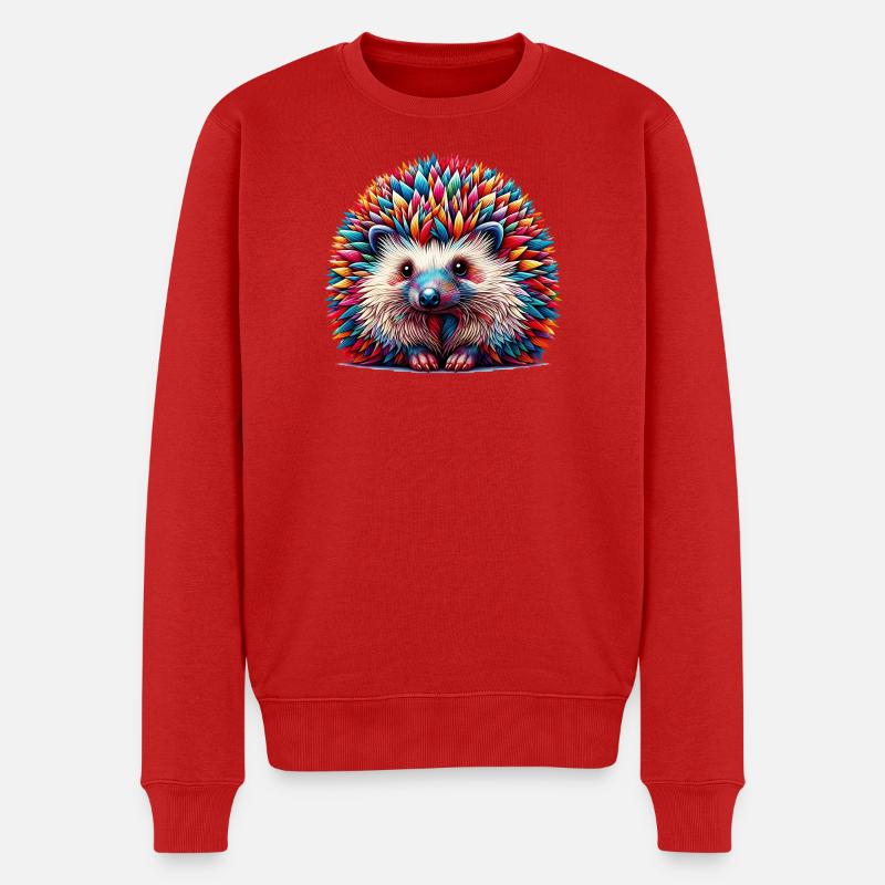 Igel - Männer Premium Bio Pullover - Rot