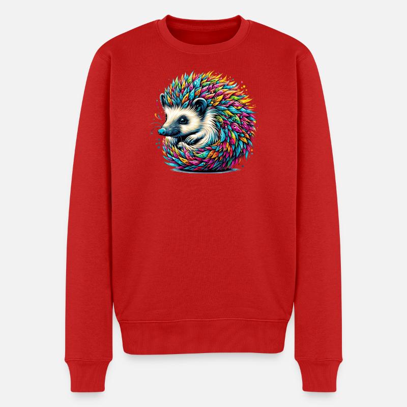 Igel - Männer Premium Bio Pullover - Rot