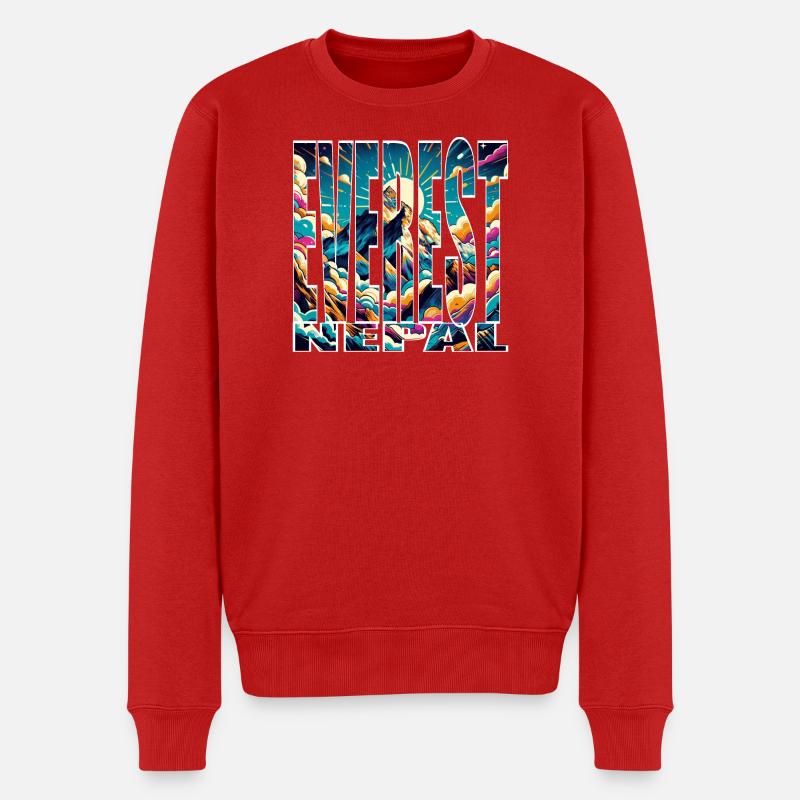 EVEREST - Männer Premium Bio Pullover - Rot