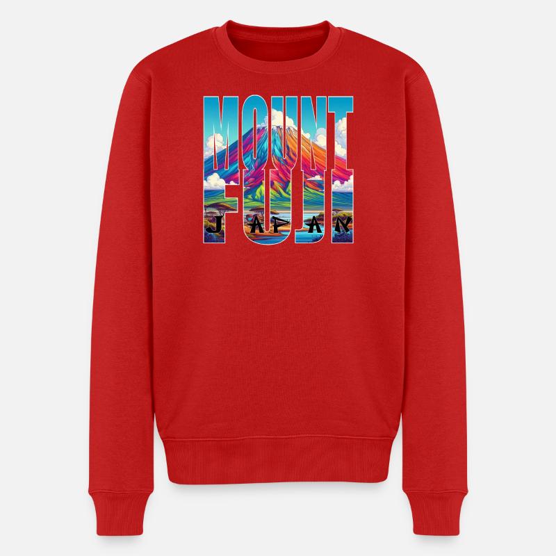 FUJISAN - Männer Premium Bio Pullover - Rot