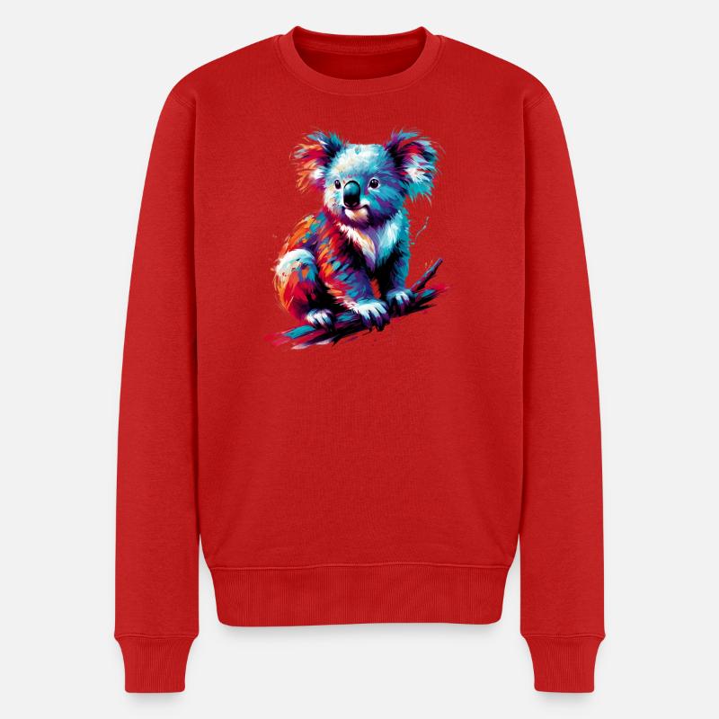 Koala - Männer Premium Bio Pullover - Rot