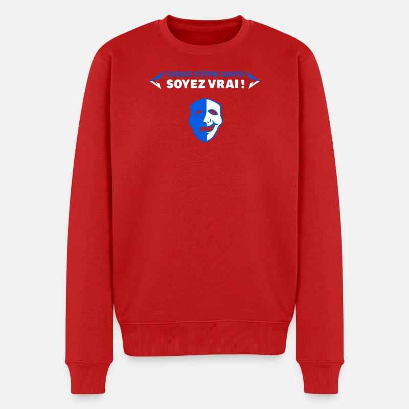 Zutreffen - Männer Premium Bio Pullover - Rot