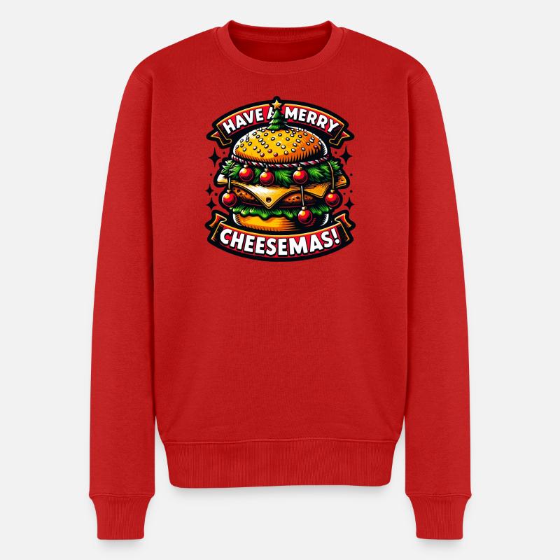 Have a merry Cheesemas! - Männer Premium Bio Pullover - Rot