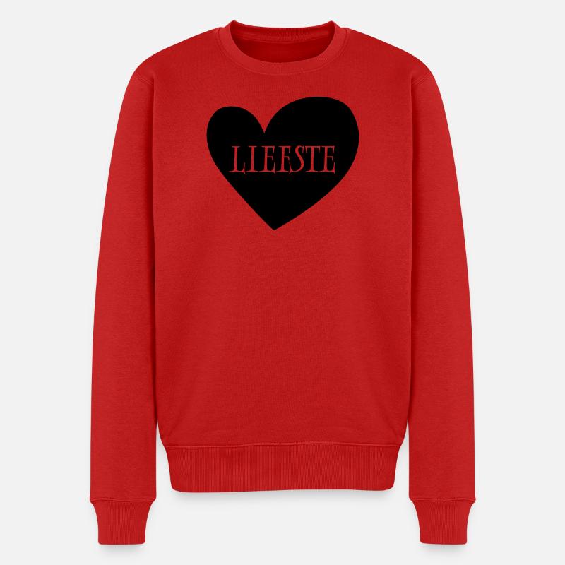 23 Liebestes Herz Rot - Männer Premium Bio Pullover - Rot