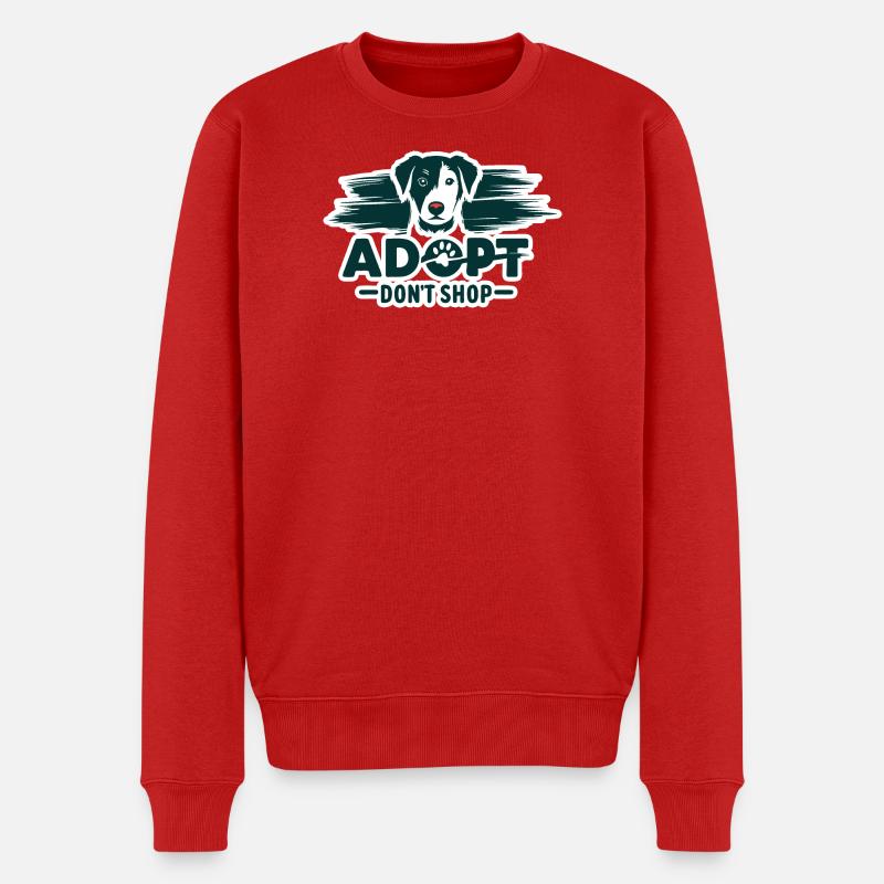 Adoptieren Sie nicht einkaufen 2 - Männer Premium Bio Pullover - Rot