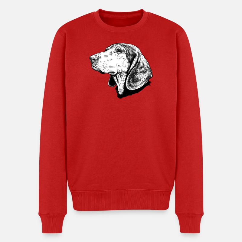 Griechische Bracke sw Hellenikos Ichnilatis - Männer Premium Bio Pullover - Rot