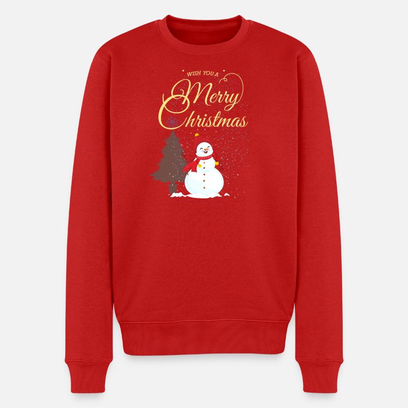 Maria Weihnachten - Männer Premium Bio Pullover - Rot