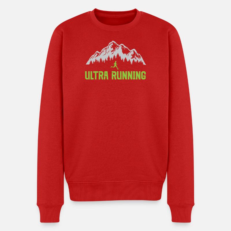 Ultra-Laufen - Männer Premium Bio Pullover - Rot