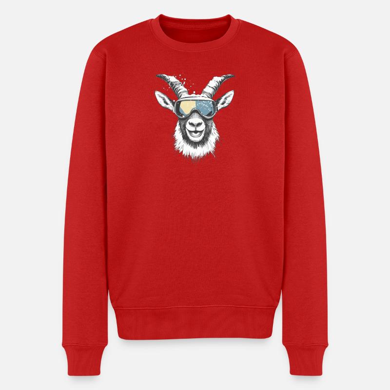 Aprés Ski Steinbock - Männer Premium Bio Pullover - Rot