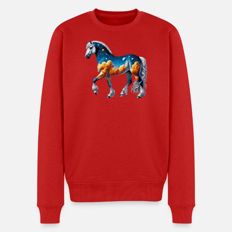 Cheval - Pull Premium bio Homme - rouge