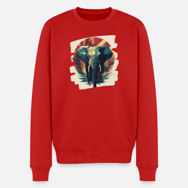 Éléphant - Pull Premium bio Homme - rouge