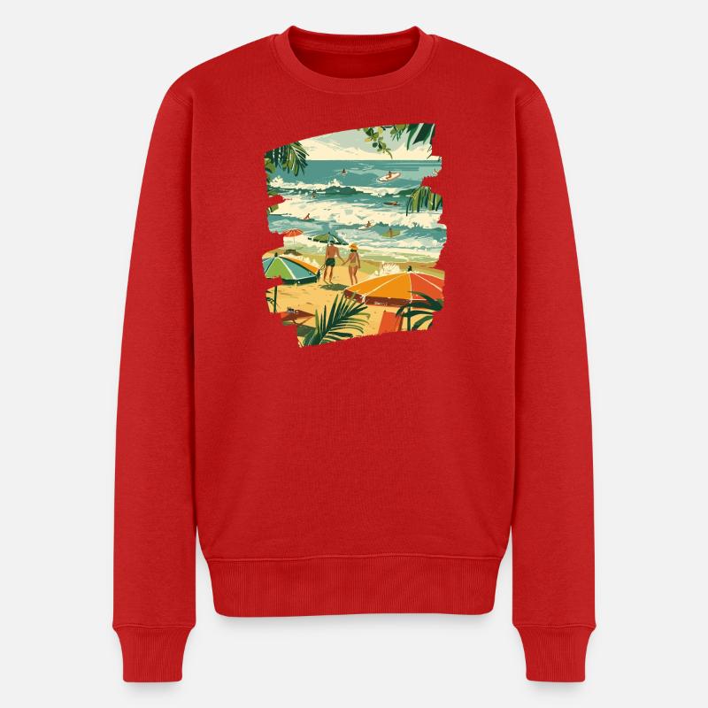 Surfer - Männer Premium Bio Pullover - Rot