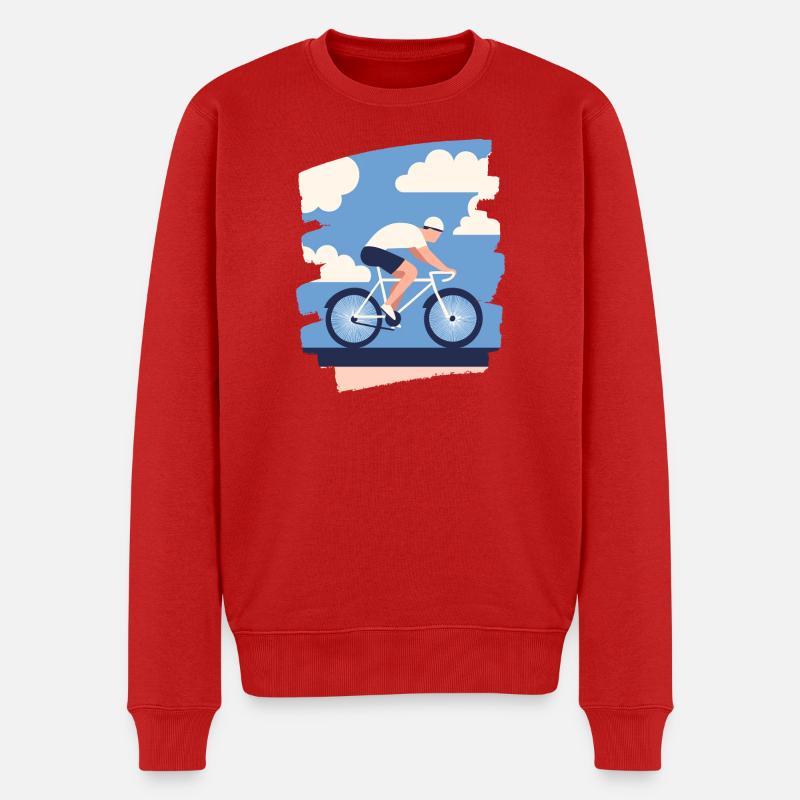 Vélo de route Vélo de route - Pull Premium bio Homme - rouge