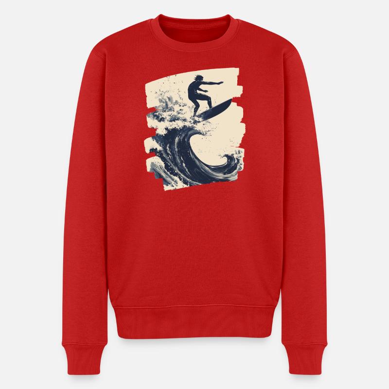 Surfeur Surf Planche de surf Surf - Pull Premium bio Homme - rouge