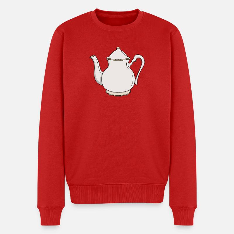 Tee-Liebhaber - Männer Premium Bio Pullover - Rot