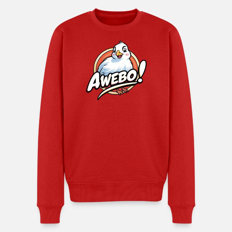 Awebo - Männer Premium Bio Pullover - Rot