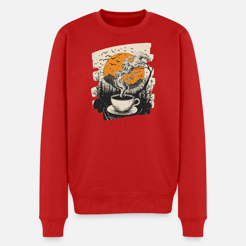 Café Café Amateurs de café - Pull Premium bio Homme - rouge