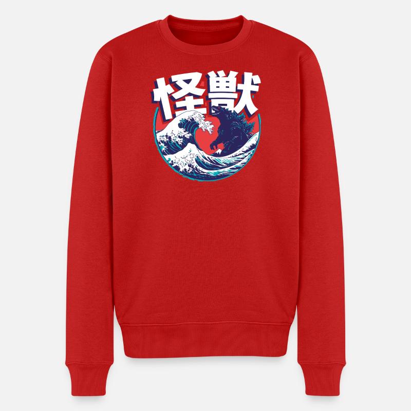 Kaiju - Pull Premium bio Homme - rouge