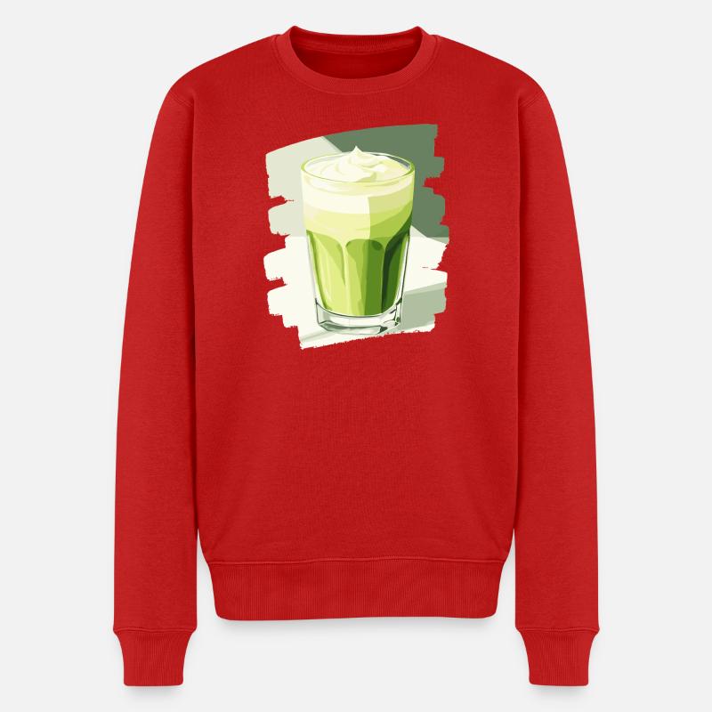 Matcha Latte Lover Thé vert - Pull Premium bio Homme - rouge