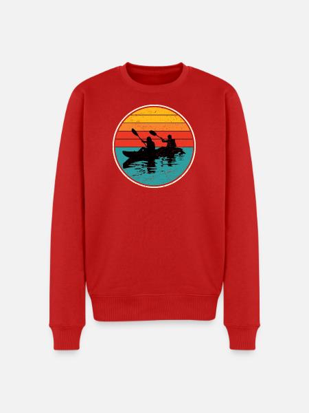 Sunset Kayak Duo Circle - Men's Premium Organic Jumper - red