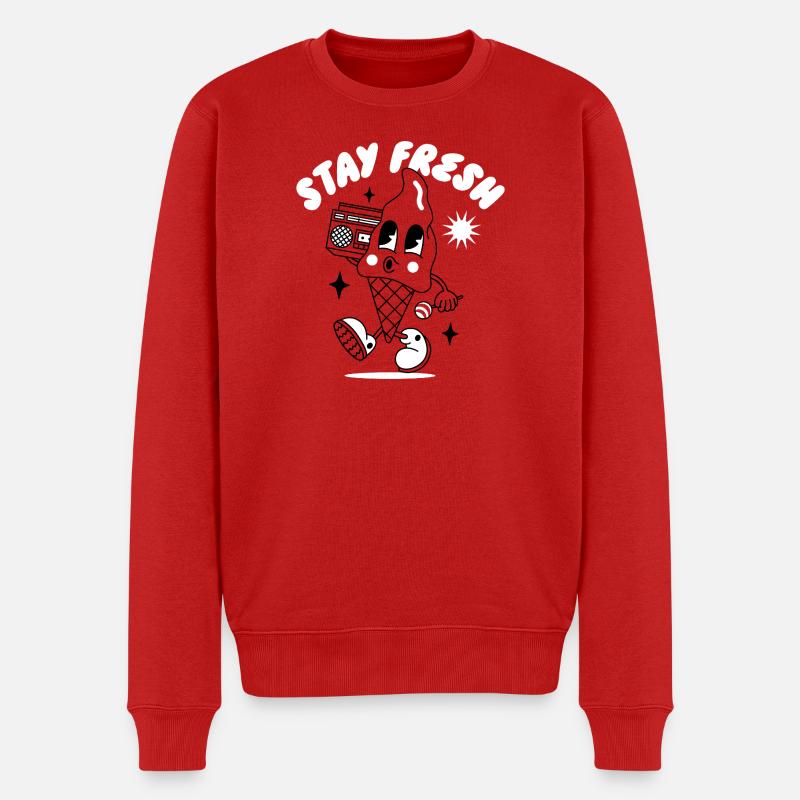 Rétro Stay Fresh Illustration de rêve - Pull Premium bio Homme - rouge
