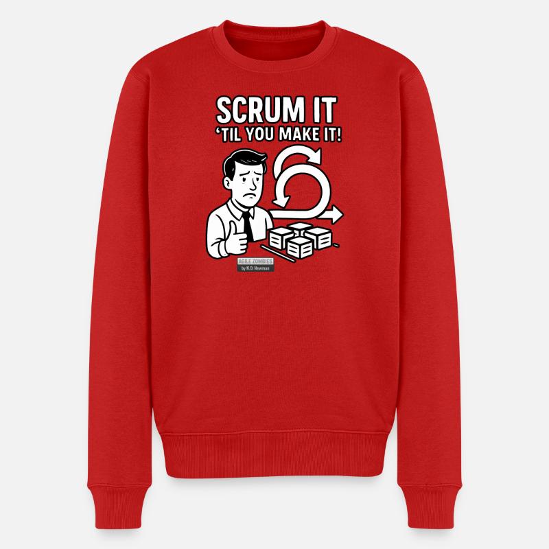 Scrum it til you make it! - Männer Premium Bio Pullover - Rot