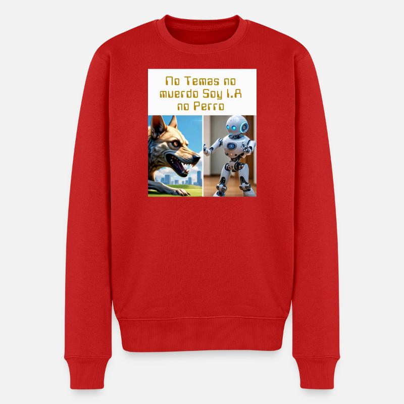 Ami I.A - Männer Premium Bio Pullover - Rot