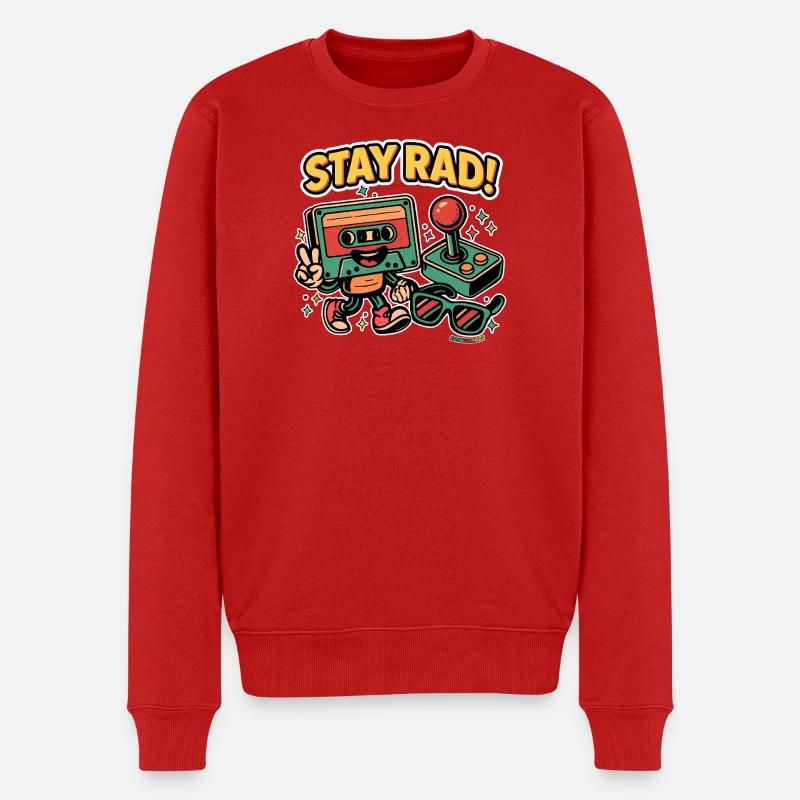 Stay Rad – Retro Vibes - Pull Premium bio Homme - rouge