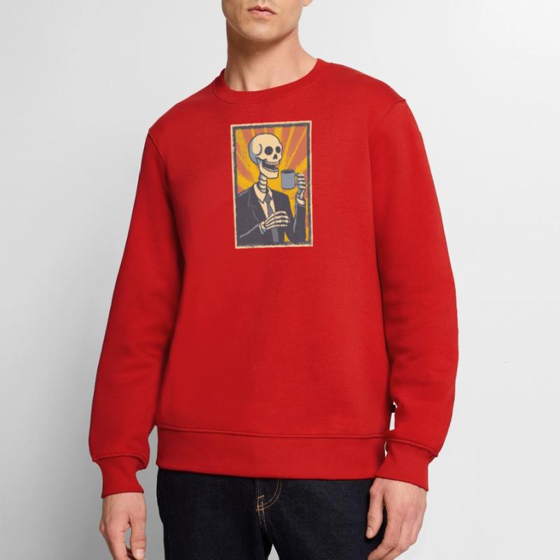 Kaffee oder Grab – was soll’s! Männer Premium Bio Pullover