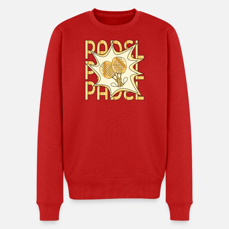 PADEL PADELSCHLÄGER - Männer Premium Bio Pullover - Rot