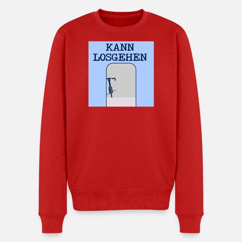 FAHRRAD TOR RADFAHREN - Männer Premium Bio Pullover - Rot