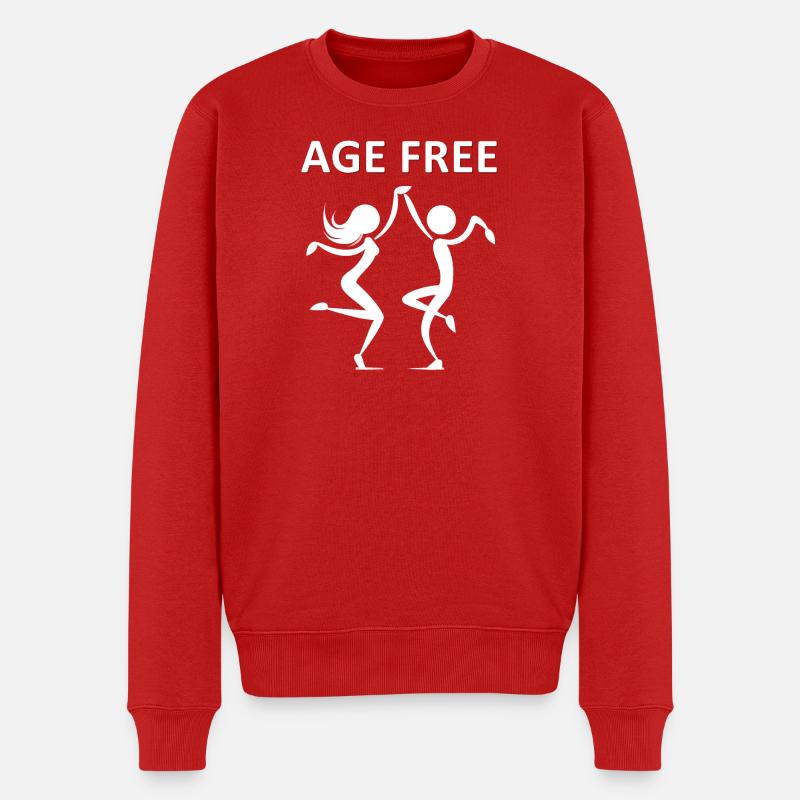 Zeitlose Freude Stilvolles Illustrationsdesign - Männer Premium Bio Pullover - Rot