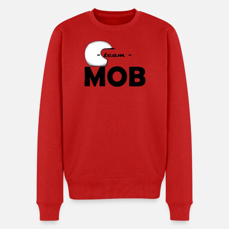 team mob - Pull Premium bio Homme - rouge