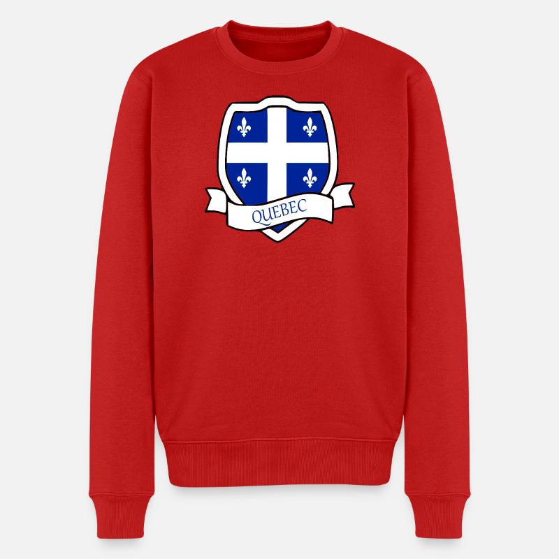 Quebec - Männer Premium Bio Pullover - Rot
