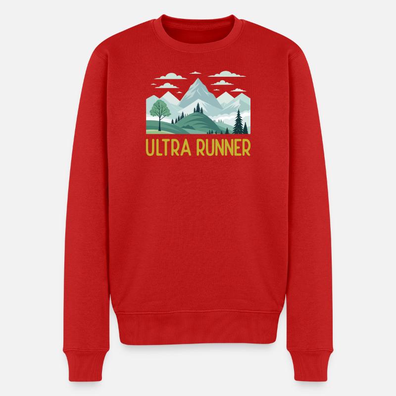 Ultra-Läufer - Männer Premium Bio Pullover - Rot
