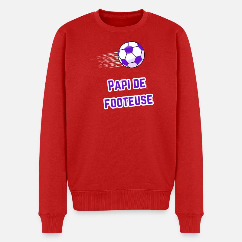 Tee-Shirt Papi Supporter footeuse - Pull Premium bio Homme - rouge