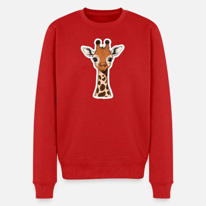 Girafe - Pull Premium bio Homme - rouge