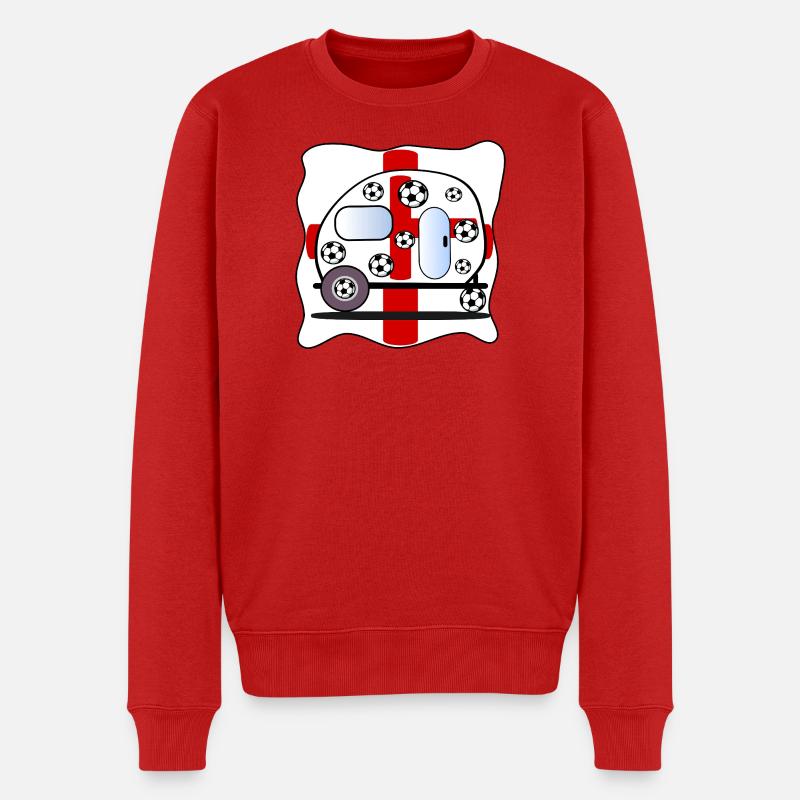 SOCCER CAMPING ENGLAND - Männer Premium Bio Pullover - Rot