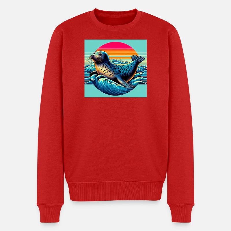 Siegel - Männer Premium Bio Pullover - Rot