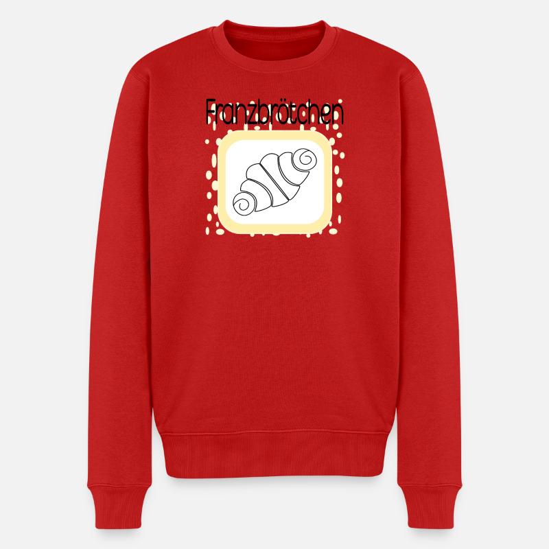FRANZBRÖTCHEN - Männer Premium Bio Pullover - Rot