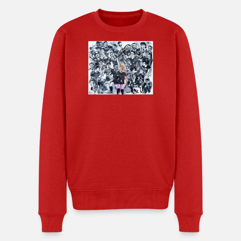 Football - Männer Premium Bio Pullover - Rot